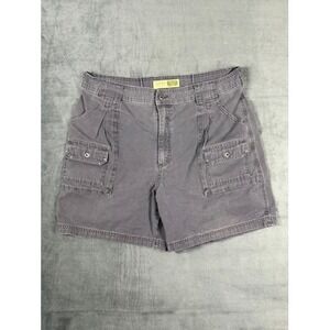 Cabelas 7-Pocket Hiker Shorts Mens 38 Gray Canvas Cargo Outdoor Walking Hiking